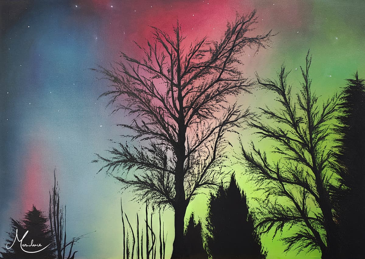 L'Aurora Boreale - Quadro originale - Marialuce Mancuso - marialuce.art
